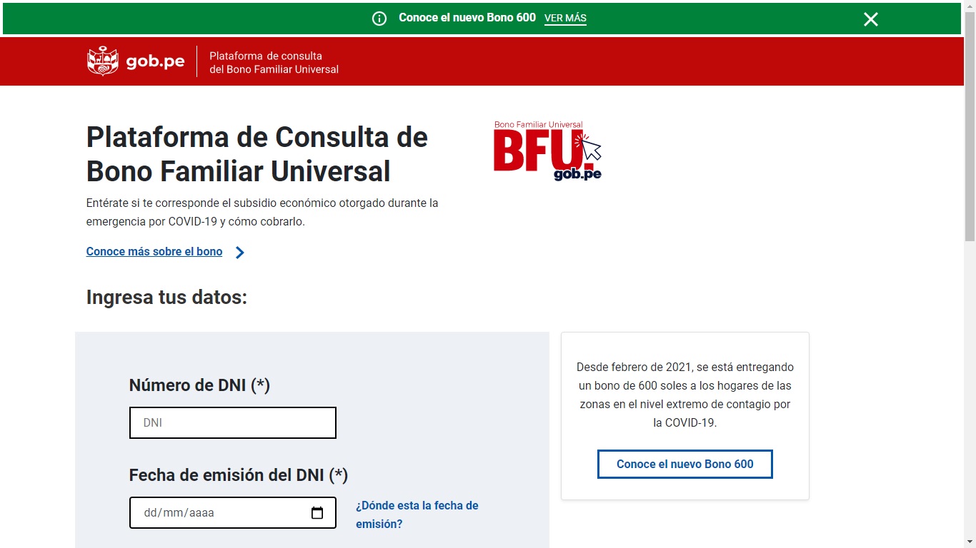 conoce el bono 600 soles