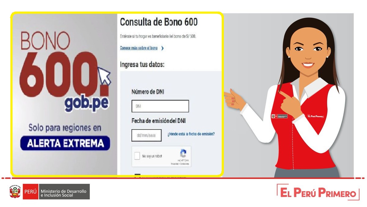 Plataforma del Midis para cobrar ahora el bono 600 soles