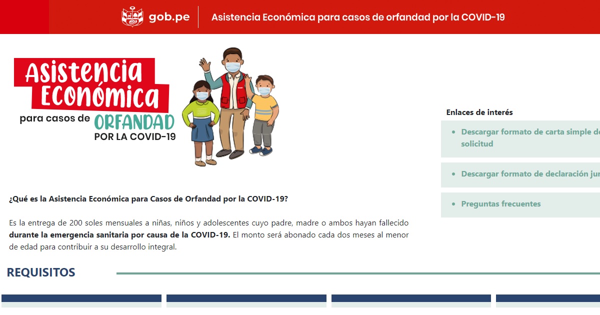 ¿Qué es la Asistencia Económica para Casos de Orfandad por la COVID-19?