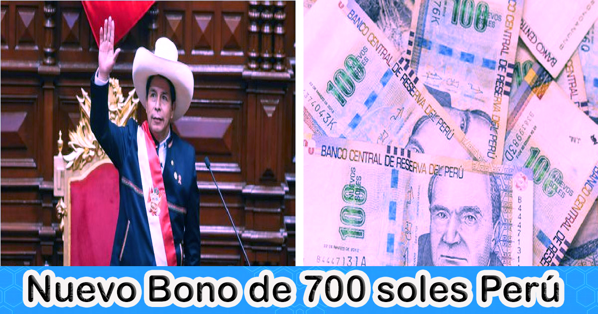 Pedro Castillo Nuevo Bono de 700 soles Perú