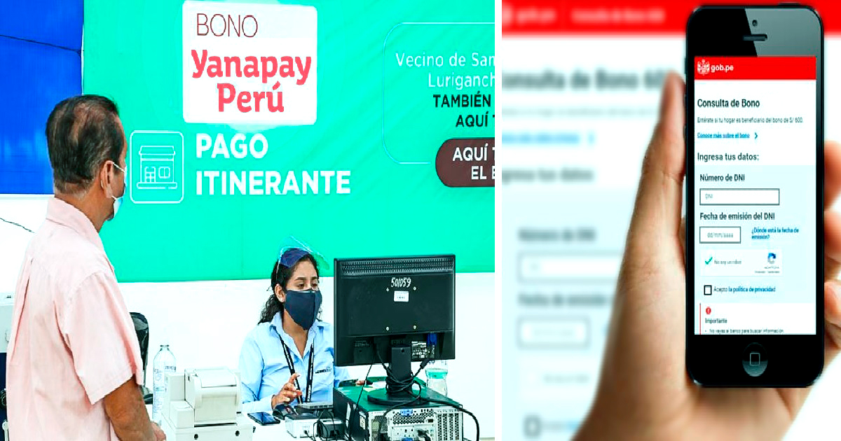 plataforma virtual de Bono Yanapay Perú