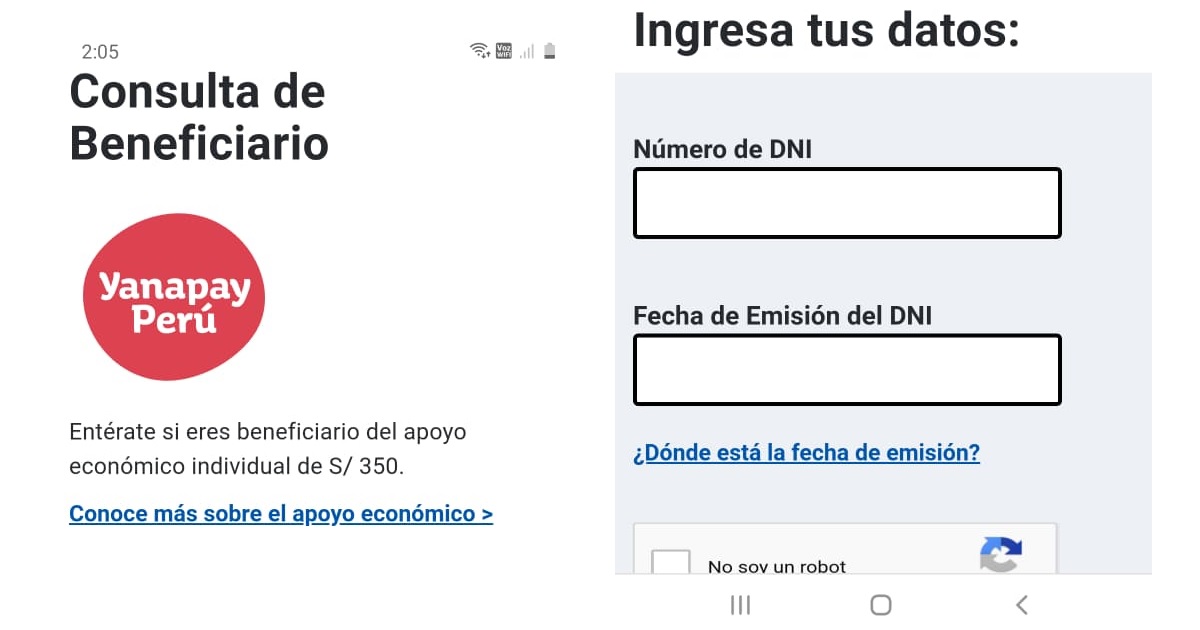 Bono Yanapay Perú 2021
