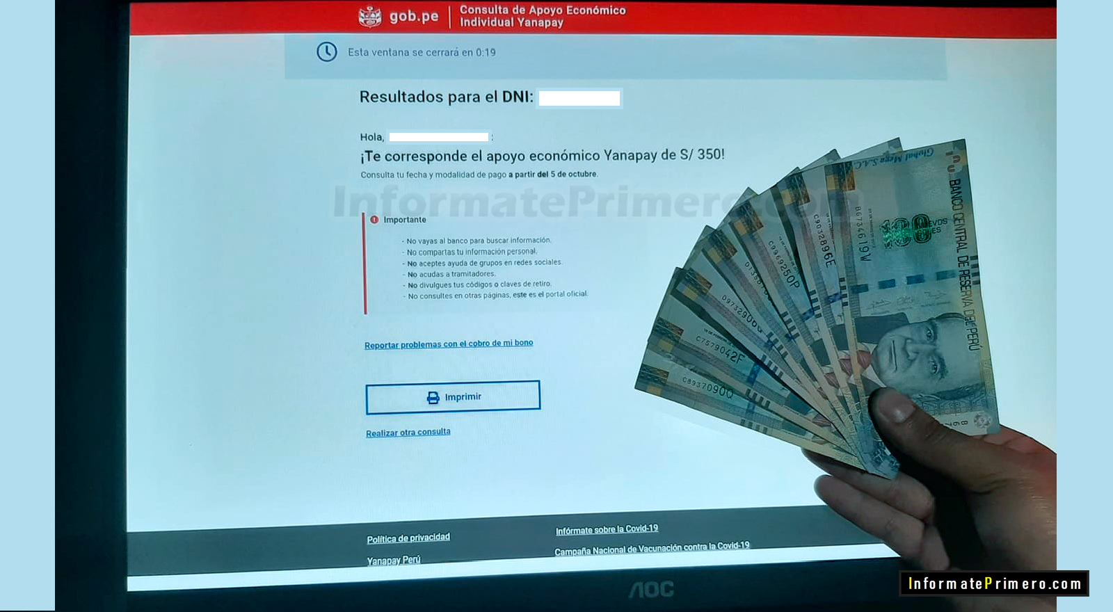 Bono Yanapay Perú 700 soles