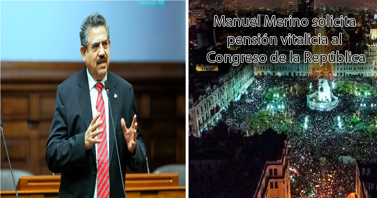 Merino solicita pensión vitalicia al Congreso de la República