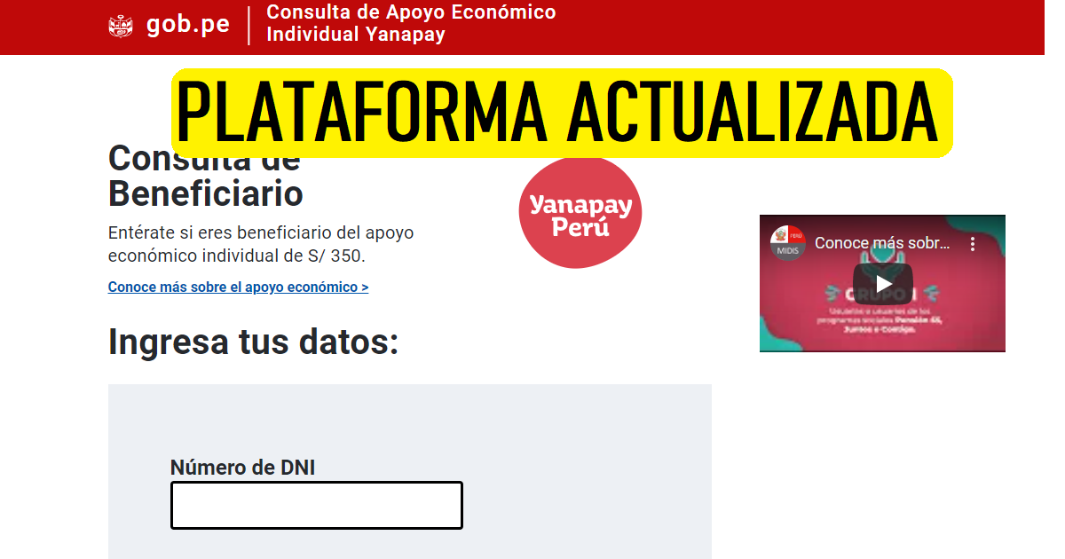 Desde hoy 20 de setiembre sabrás si eres uno de los beneficiarios