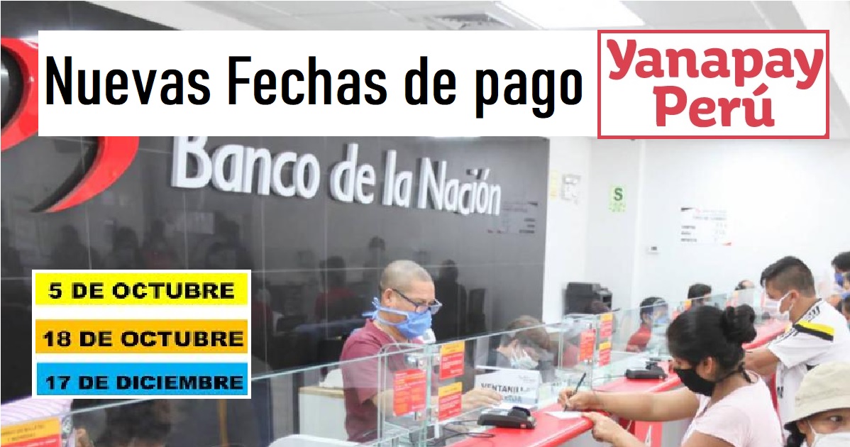 cronograma de pagos del Bono Yanapay Perú