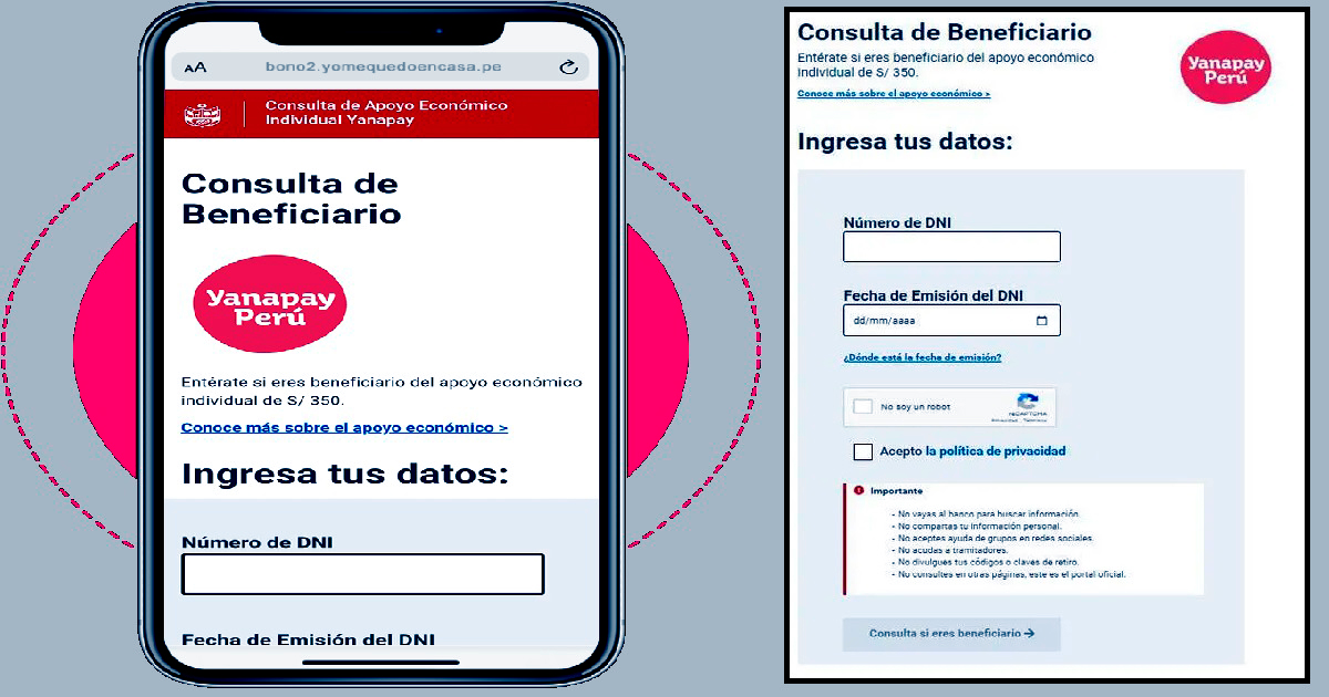Bono Yanapay Perú: Ingresa al link oficial