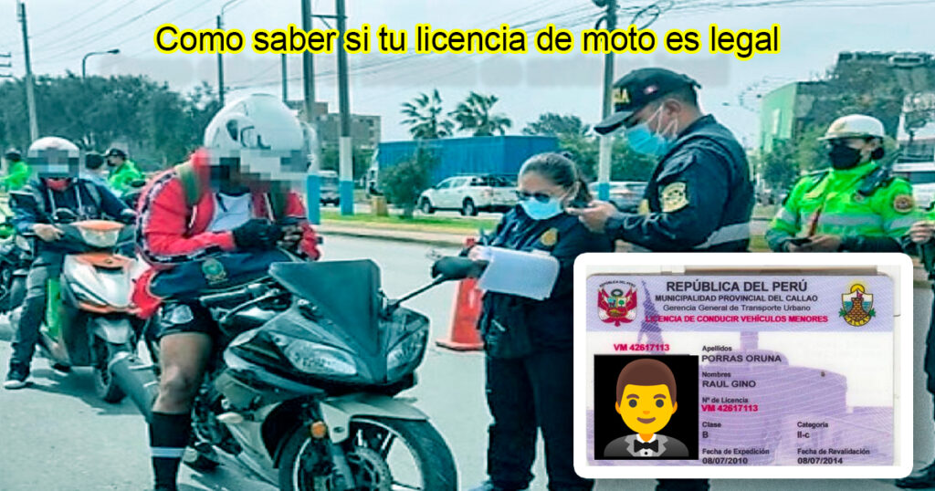 Como saber si tu licencia de moto es legal
