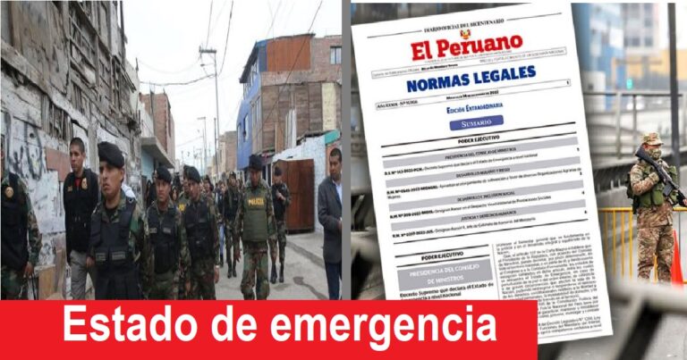 Se declara el estado de emergencia en todo el país por 30 días