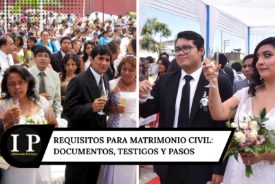 Requisitos para matrimonio civil 2026: documentos, testigos y pasos para casarse por civil en Perú